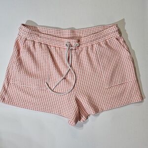 Lou & Grey High Rise Shorts Womens Size XL Orange White